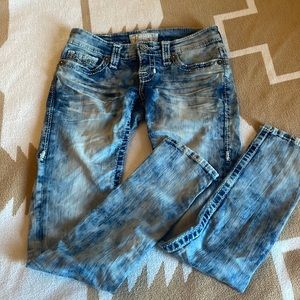 Big Star skinny acid wash jeans